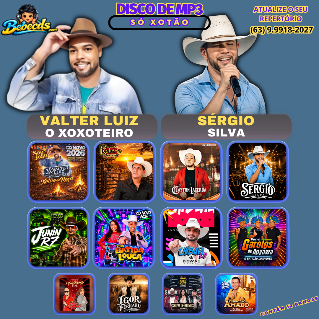 DISCO DE MP3 - SÓ XOTÃO 2026
